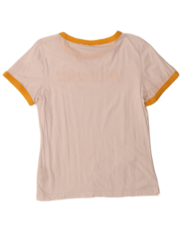 Tricou grafic Wrangler pentru femei Top UK 12 Medium White Colorblock Bumbac