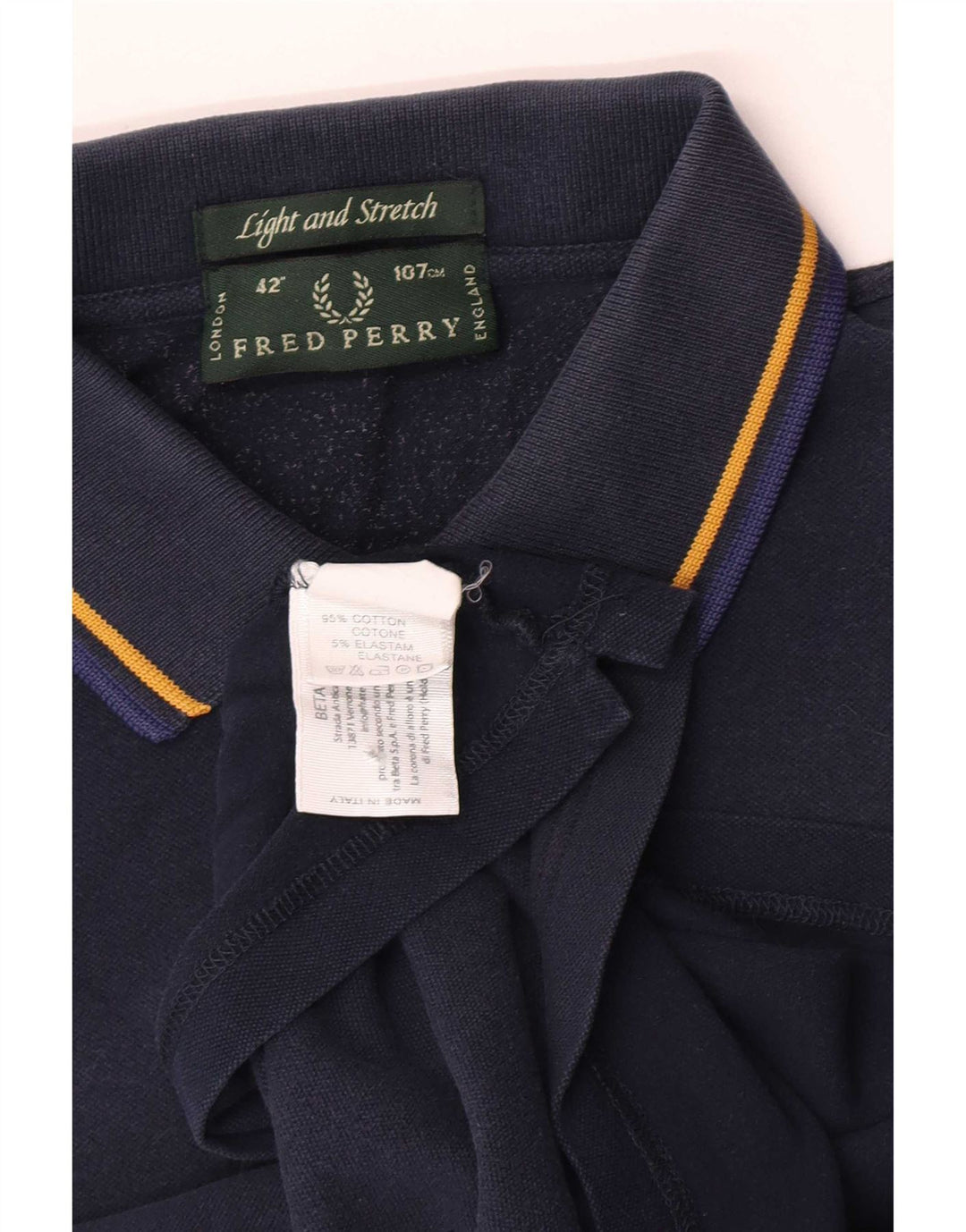 Cămașă polo pentru bărbați Fred Perry, ușor și elastic, din bumbac bleumarin mediu