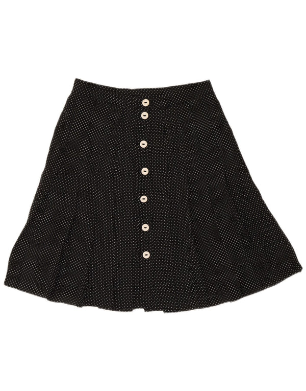 Fustă A-Line plisată pentru femei Momenti W28 Medium Black Spotted