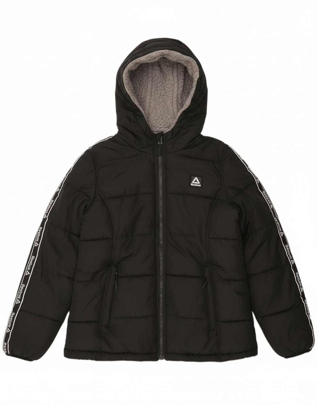 Jachetă căptușită cu glugă Reebok pentru femei UK 10 Small Black