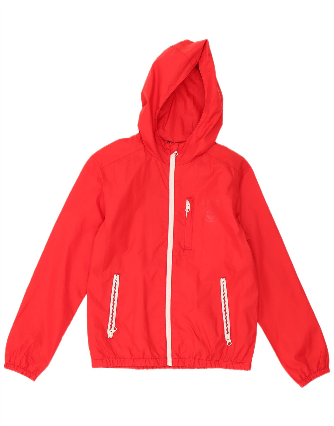 Jachetă de ploaie cu glugă Quiksilver pentru băieți 11-12 ani Poliester roșu mediu