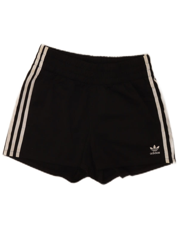 Pantaloni scurți sport Adidas pentru femei UK 8 Small Negru Poliester