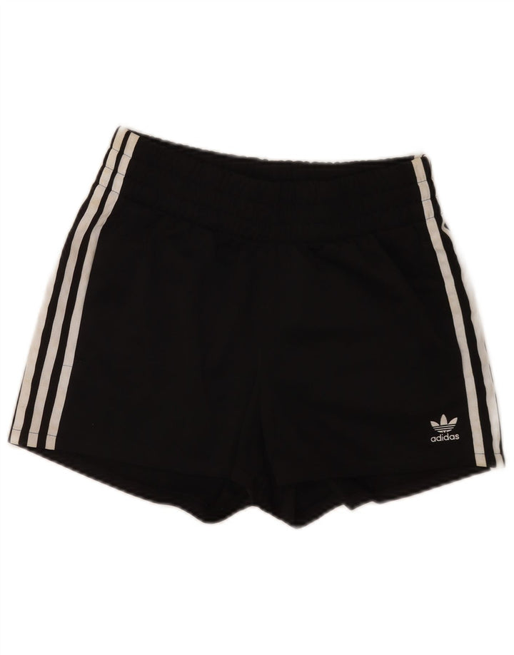 Pantaloni scurți sport Adidas pentru femei UK 8 Small Negru Poliester