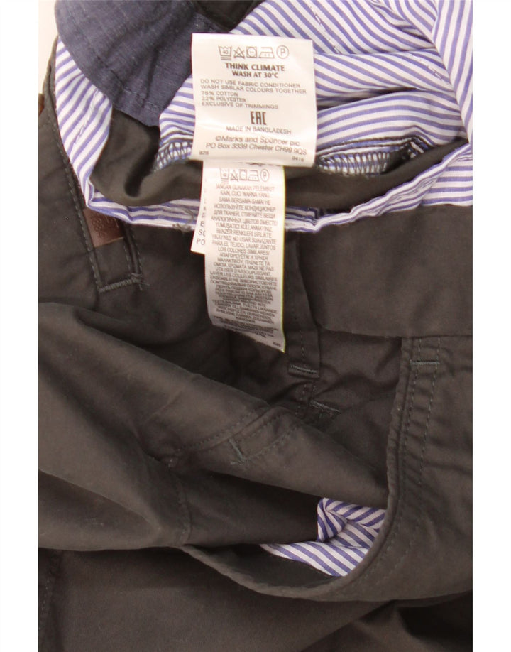 Pantaloni chino pentru bărbați Marks & Spencer, cu ajustare normală, L36 L29, bumbac gri
