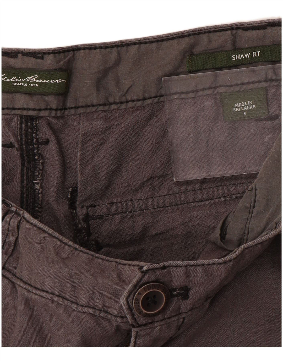 EDDIE BAUER Pantaloni tăiați drept pentru femei US 8 Medium W32 L23 gri