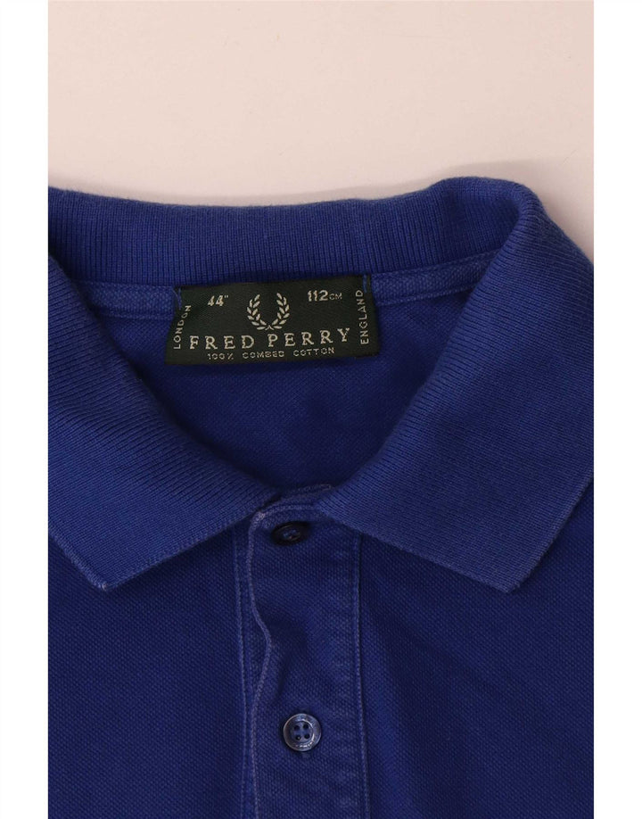 Cămașă polo Fred Perry pentru bărbați, bumbac mediu albastru bleumarin