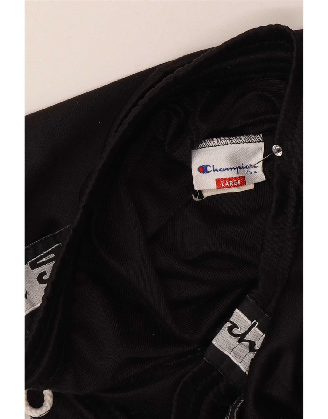 Pantaloni de trening grafic pentru bărbați Champion, mari, negru, poliester color bloc