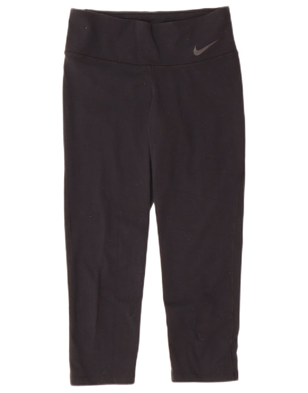 Leggings NIKE Dri Fit Capri pentru femei UK 8 Small Nylon negru