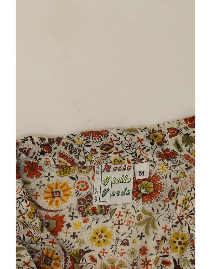 Cămașă Vintage pentru bărbați cu mânecă scurtă, mijlocie, multicoloră, florală