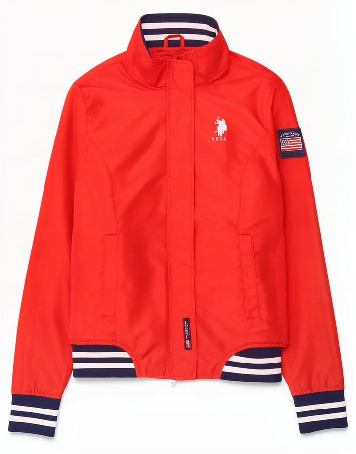 U.S. Polo Assn. Jachetă Bomber pentru femei UK 14 Medium Red Colorblock Poliester