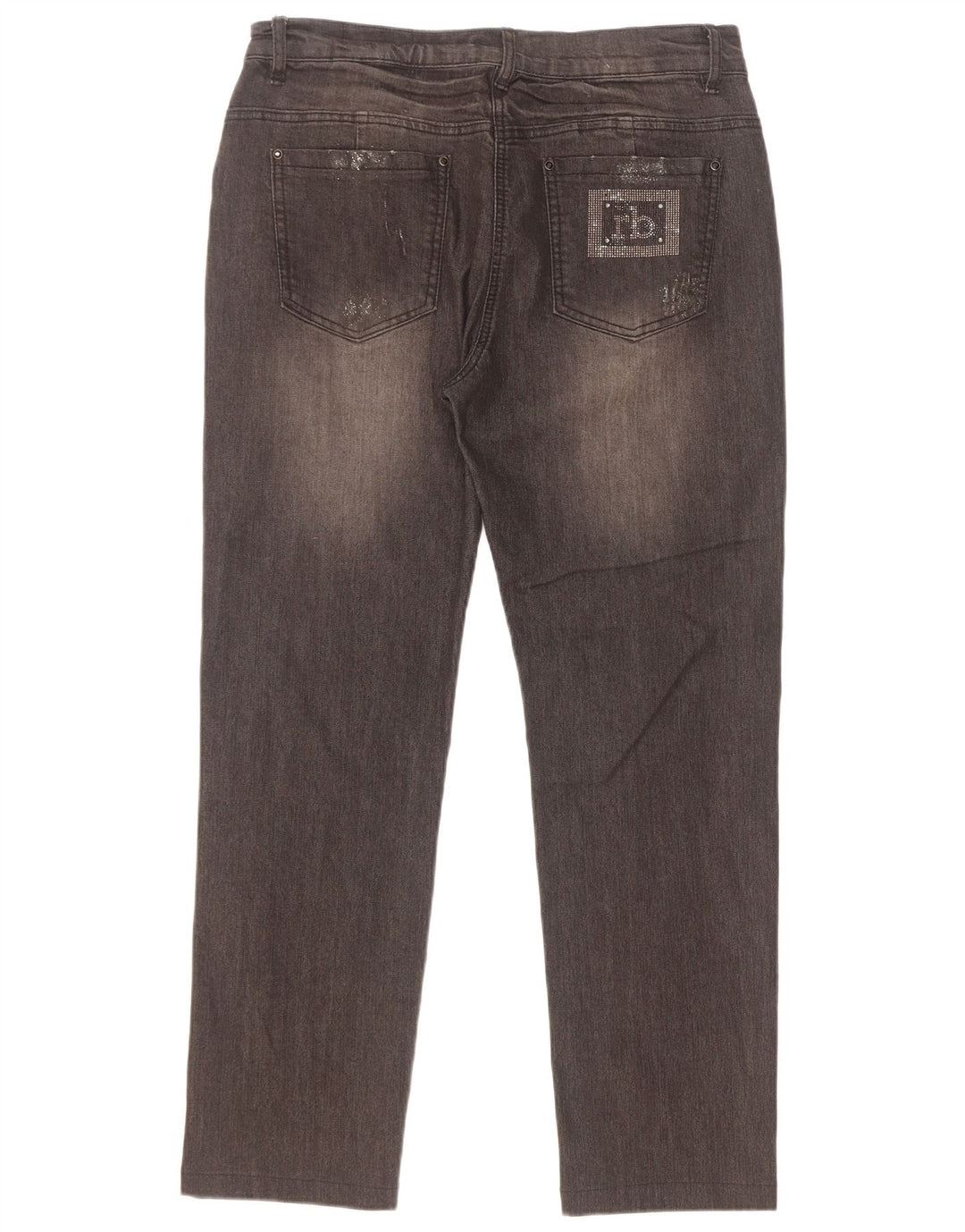 Blugi drepti pentru femei Roccobarocco W32 L28 bumbac negru