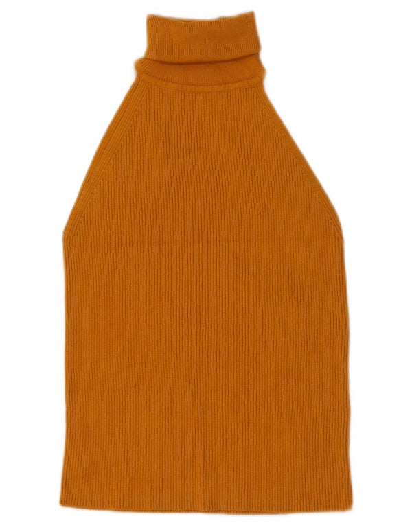 Top Crop Halter pentru femei Zara UK 8 Small Yellow