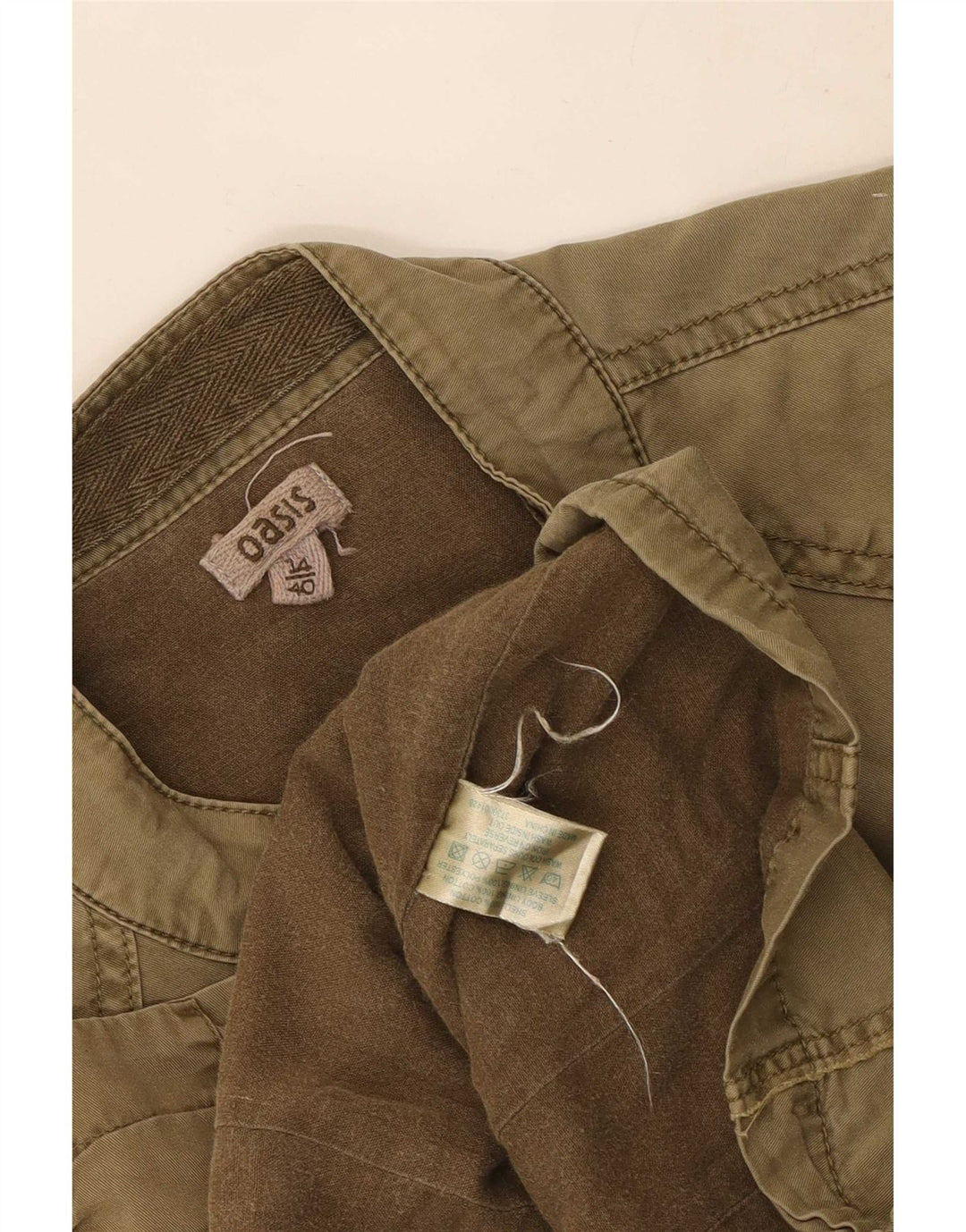 Jachetă Oasis pentru femei UK 14 Medium Khaki Bumbac