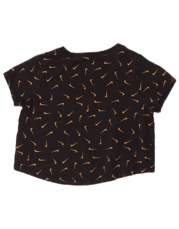 Tricou cu grafic Nike pentru fete Top 10-11 ani, mediu, bumbac cu pete negre