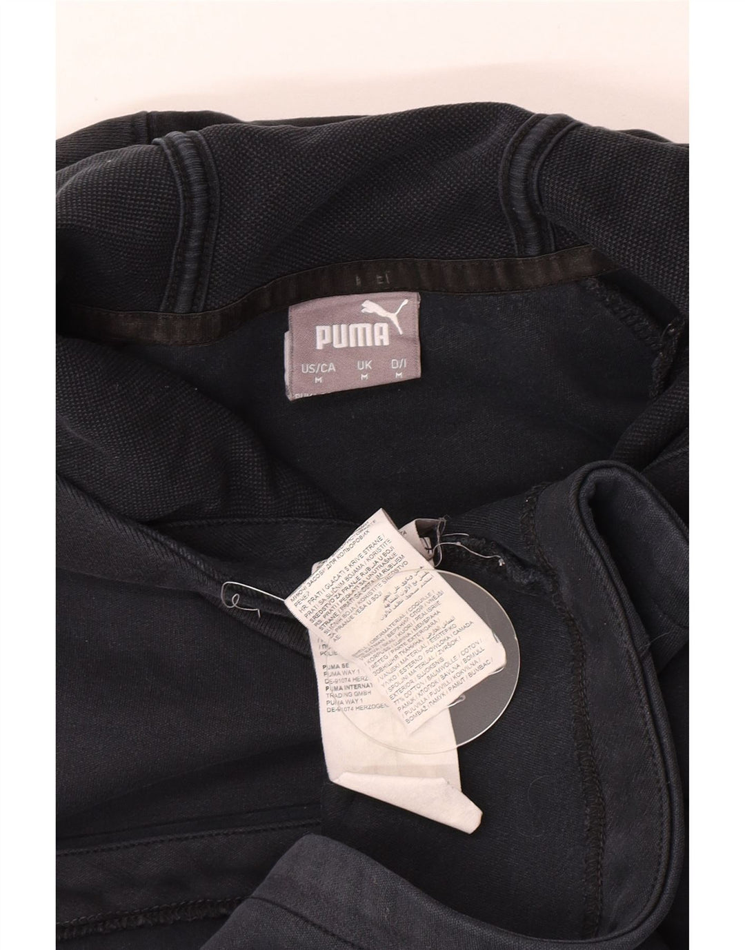 Pulover Puma pentru bărbați, bumbac, albastru bleumarin mediu
