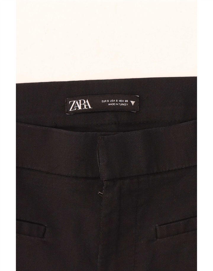Pantaloni casual pentru femei Bootcut Zara Mici L26 L26 Negri