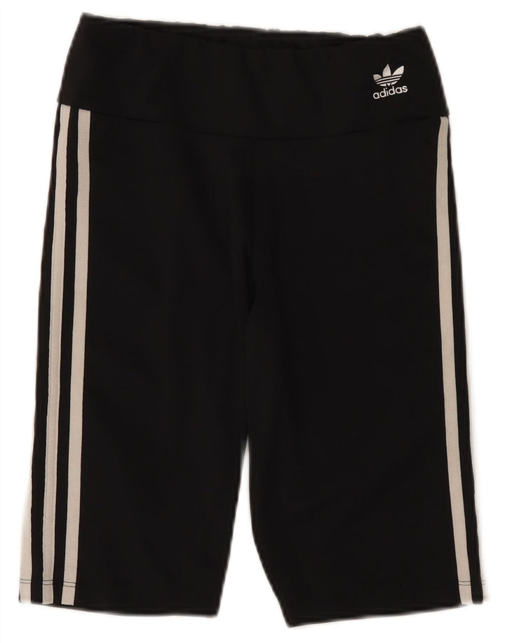 Pantaloni scurți sport Adidas pentru femei UK 10 Small Negru Poliester