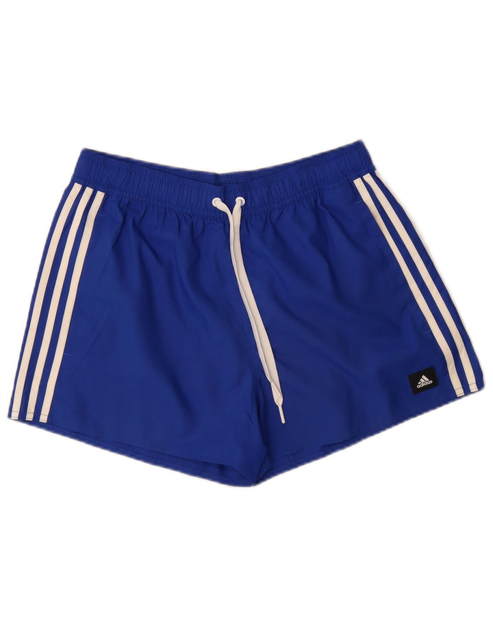 Pantaloni scurți sport Adidas pentru femei UK 12 Medium Bleumarin Poliester
