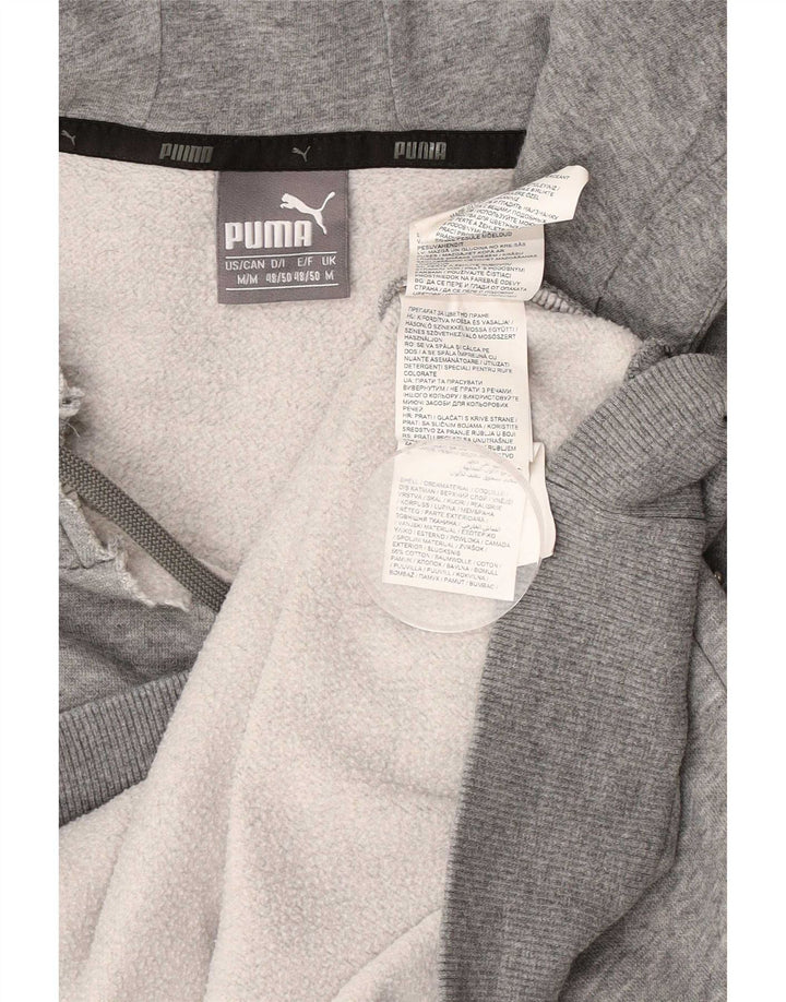 Pulover pentru bărbați Puma Graphic Hoodie, bumbac cu pete, gri mediu