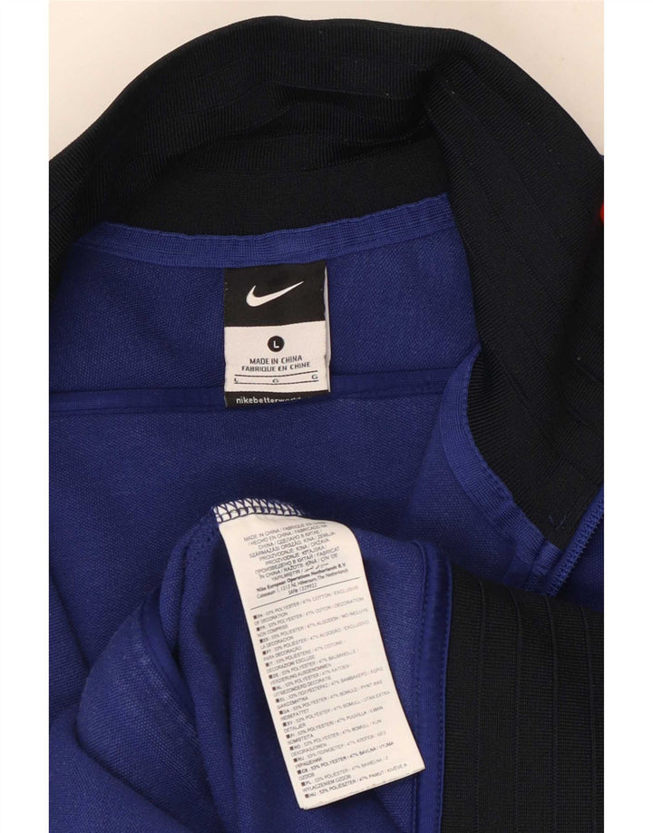 Jachetă de top pentru trening cu grafic Barcelona Nike pentru bărbați, mare, albastru
