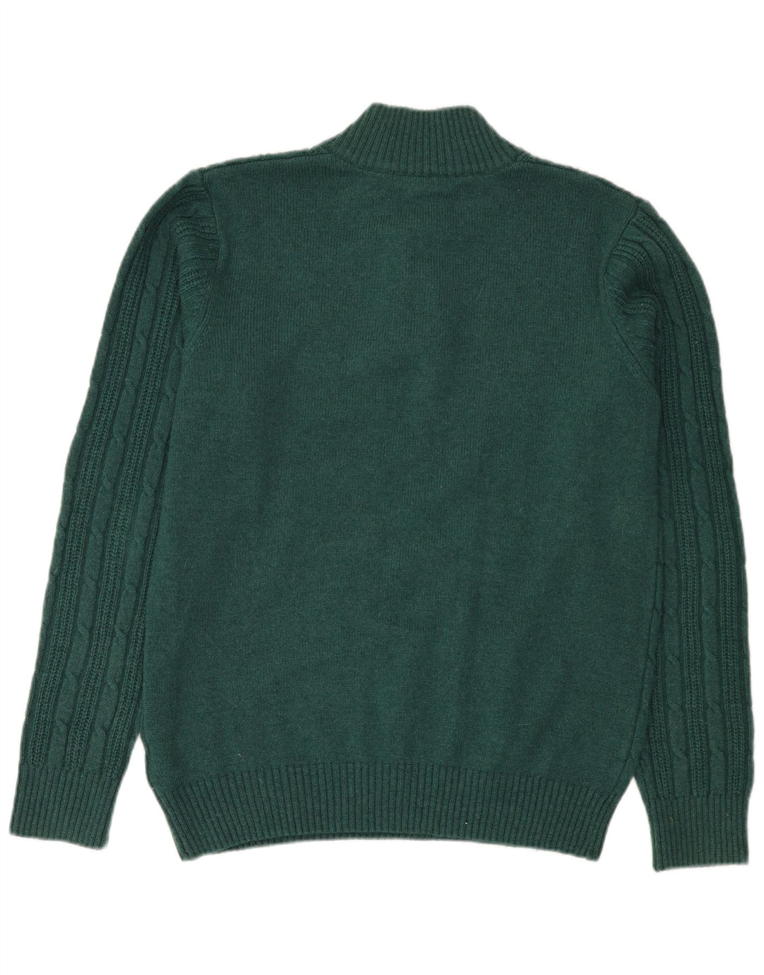 Crew Clothing Pulover pentru bărbați cu gât cu nasturi Nailon verde mediu