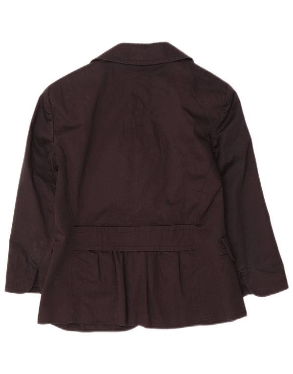 Max&Co. Womens 3 Button 3/4 Sleeve Blazer Jacket UK 6 XS Black Cotton