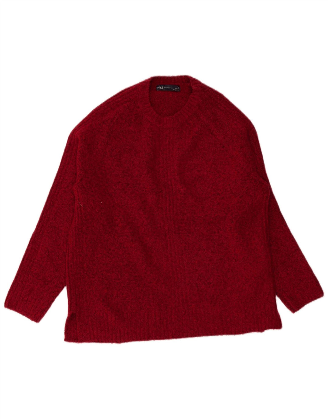 Pulover pentru femei Marks & Spencer cu decolteu triplu UK 14 Burgundy mediu