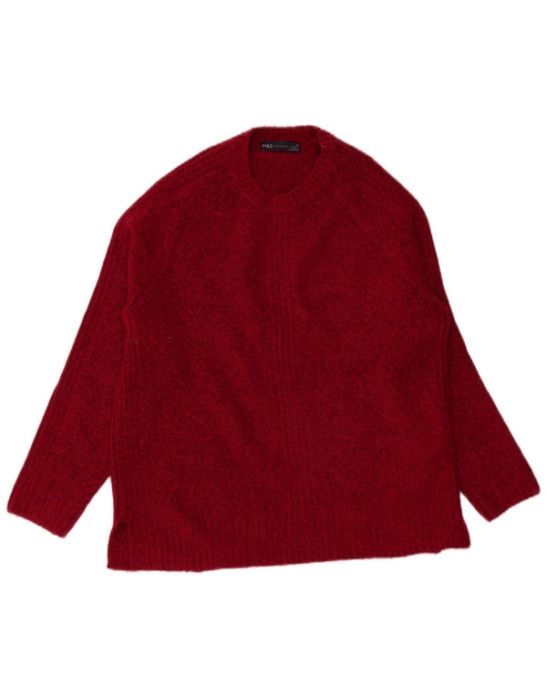 Pulover pentru femei Marks & Spencer cu decolteu triplu UK 14 Burgundy mediu