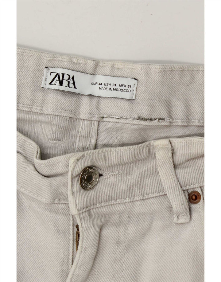 Pantaloni scurți din denim pentru bărbați Zara EU 40 Medium W30 Bej Bumbac