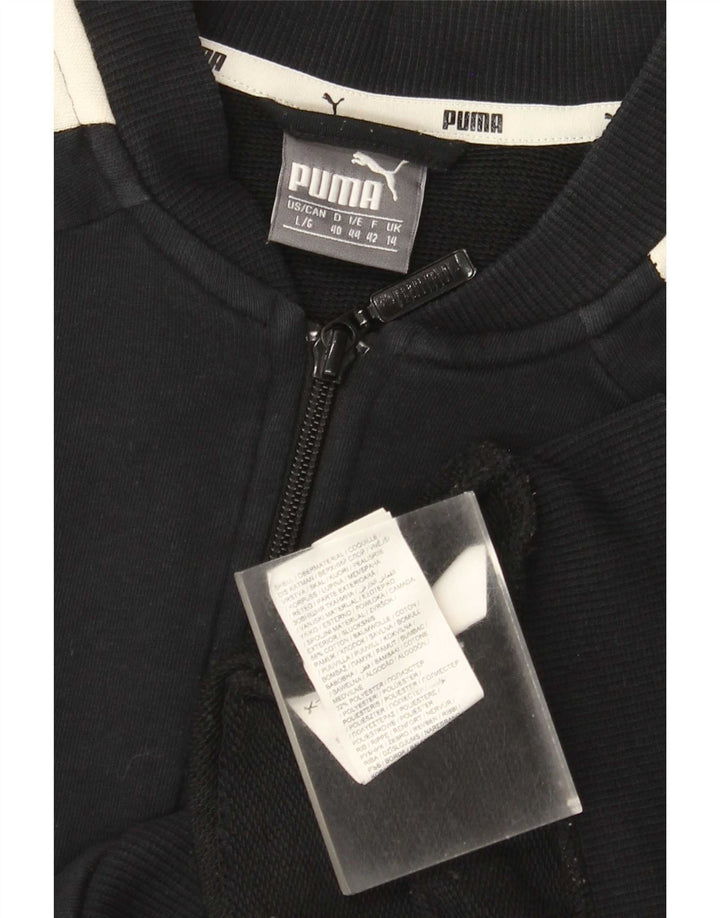 Jachetă de trening Puma pentru femei UK 14 Medium Black Colorblock Bumbac