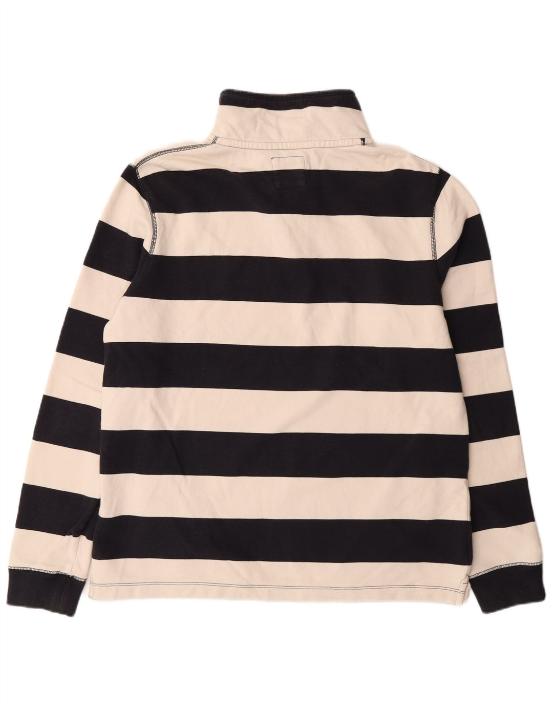 FAT FACE Hanorac pentru bărbați cu gât cu nasturi Pulover Mediu Bleumarin în dungi