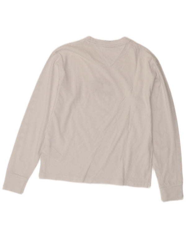 TOMMY HILFIGER Womens Graphic T-Shirt Top UK 10 Small White Cotton