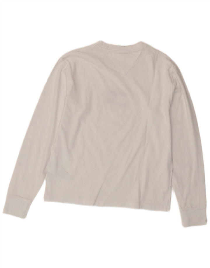 TOMMY HILFIGER Tricou grafic pentru femei Top UK 10 Bumbac alb mic