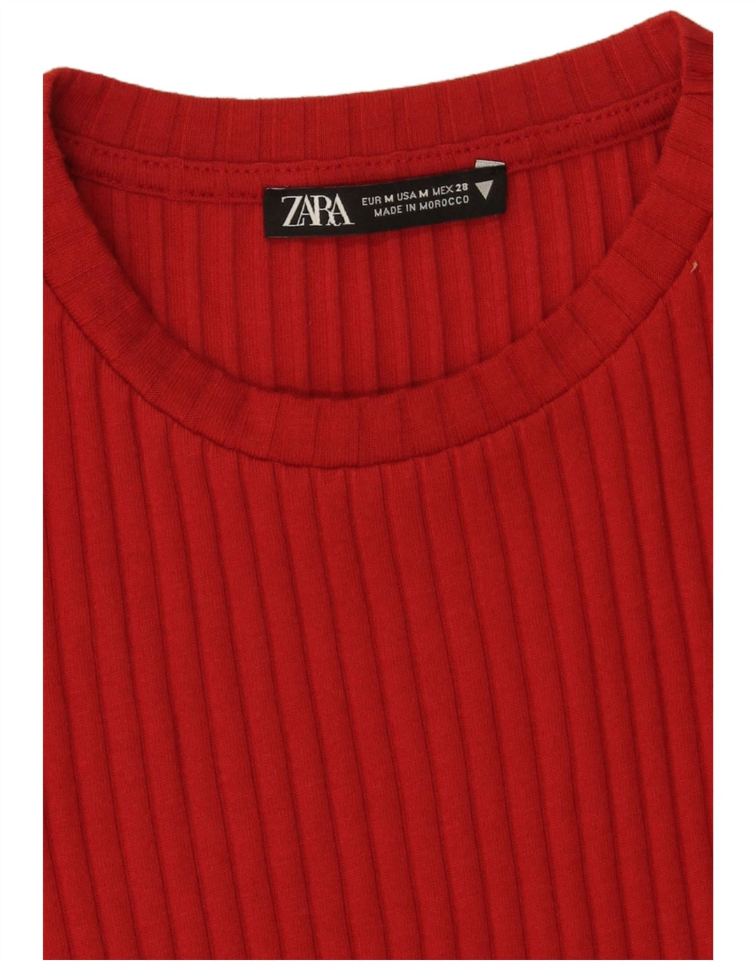 Rochie de tricot pentru femei Zara UK 12, roșu mediu