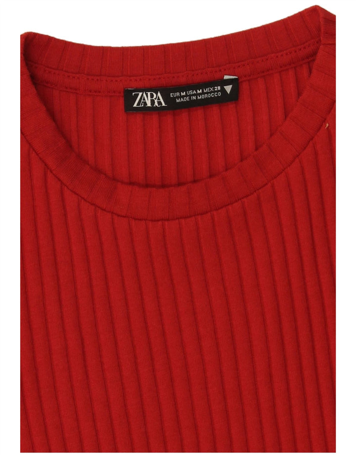 Rochie de tricot pentru femei Zara UK 12, roșu mediu