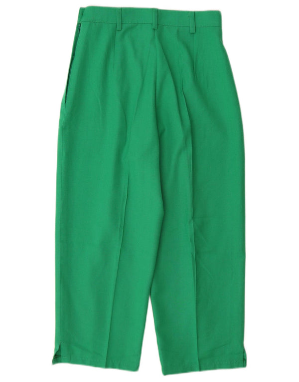 TRAFFIC Pantaloni Capri cu talie înaltă pentru femei UK 10 Small W24 L21 Green