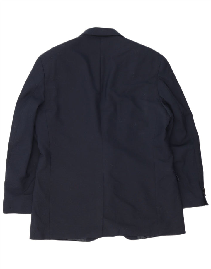 Jachetă pentru bărbați Dockers cu 2 nasturi cu paragate UK 44 2XL Lână bleumarin