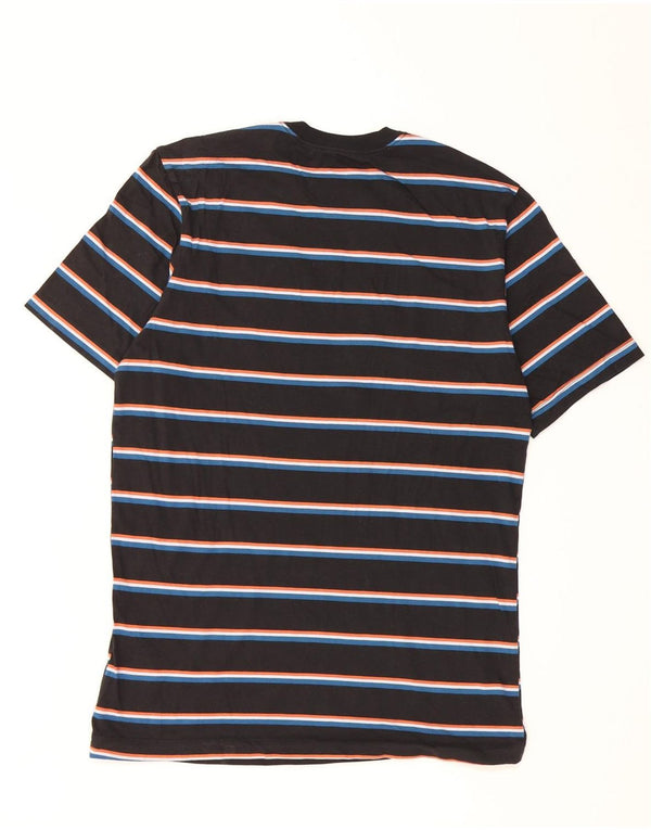 Nike Mens T-Shirt Top Medium Black Striped Cotton