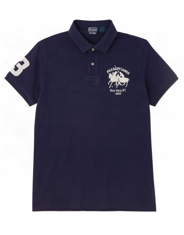 Cămașă personalizată cu grafică Polo Ralph Lauren pentru bărbați, XL, bumbac, albastru