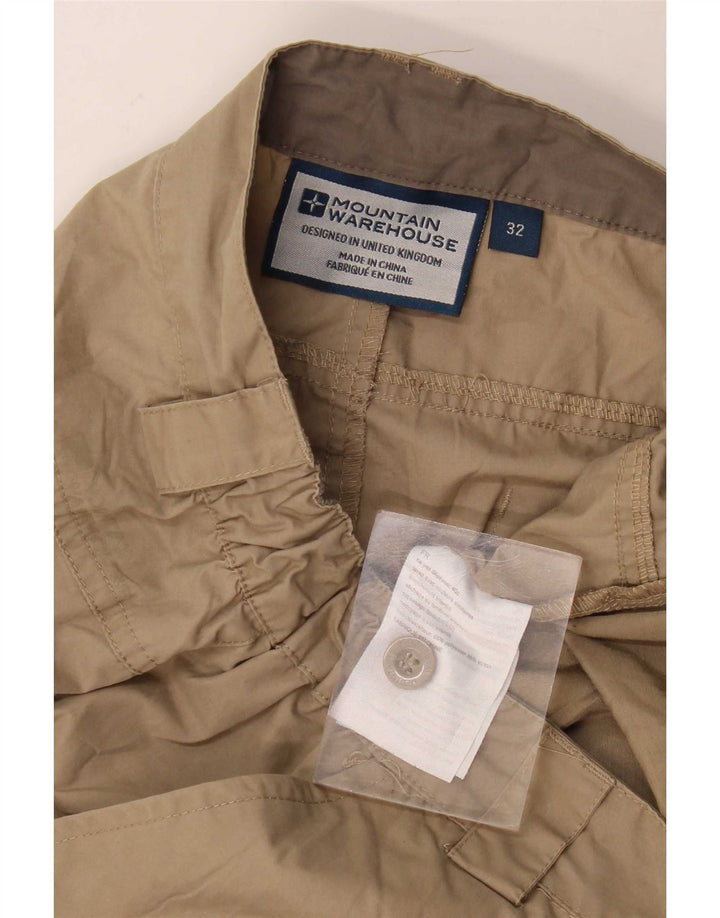 Pantaloni cargo drepti pentru bărbați Mountain Warehouse W32 L32 poliester bej