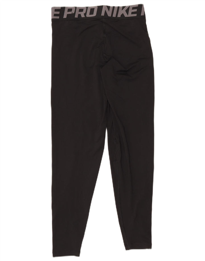Leggings NIKE Dri Fit Graphic pentru femei UK 10 Poliester negru mic