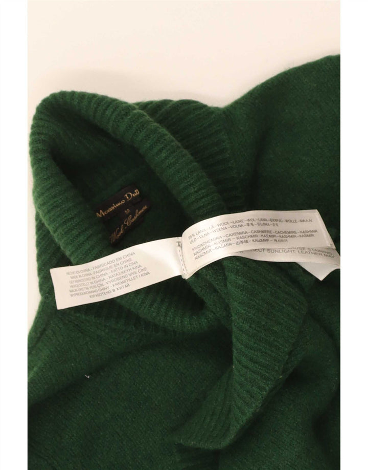 Pulover de damă Massimo Dutti cu decolteu rotund din lână verde mediu UK 12