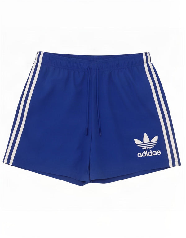 Pantaloni scurți sport pentru bărbați Adidas, poliester albastru mediu