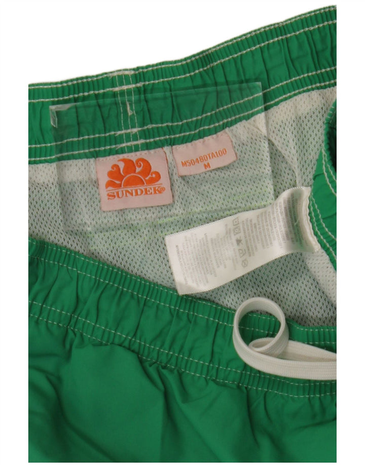 Sundek Pantaloni scurți de înot pentru bărbați, nailon verde mediu