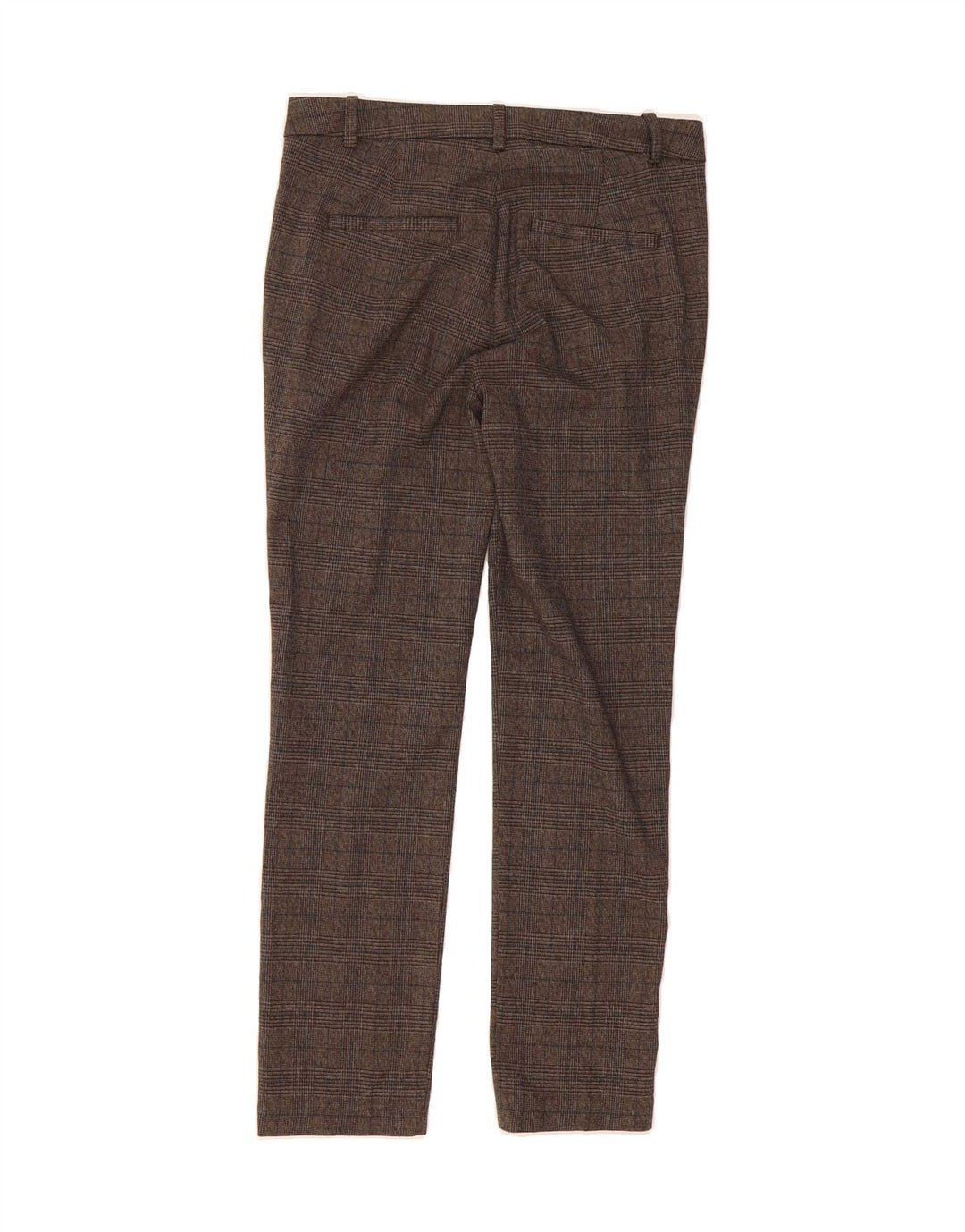 ZARA Womens Slim Suit Trousers XS W25 L27 Brown Check Polyester Vintage Zara and Second-Hand Zara from Messina Hembry 