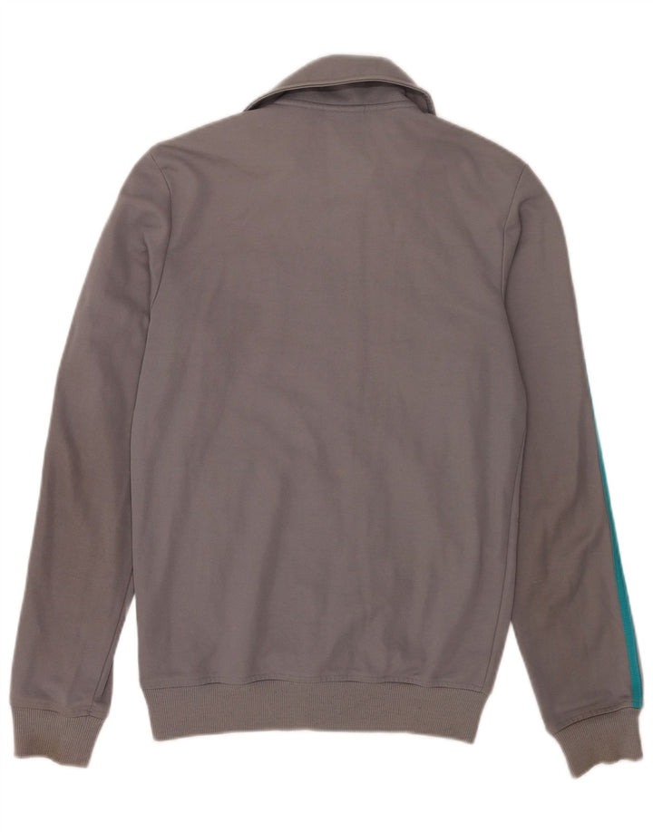 Jachetă de top pentru trening Adidas pentru bărbați, bumbac color bloc, gri mic