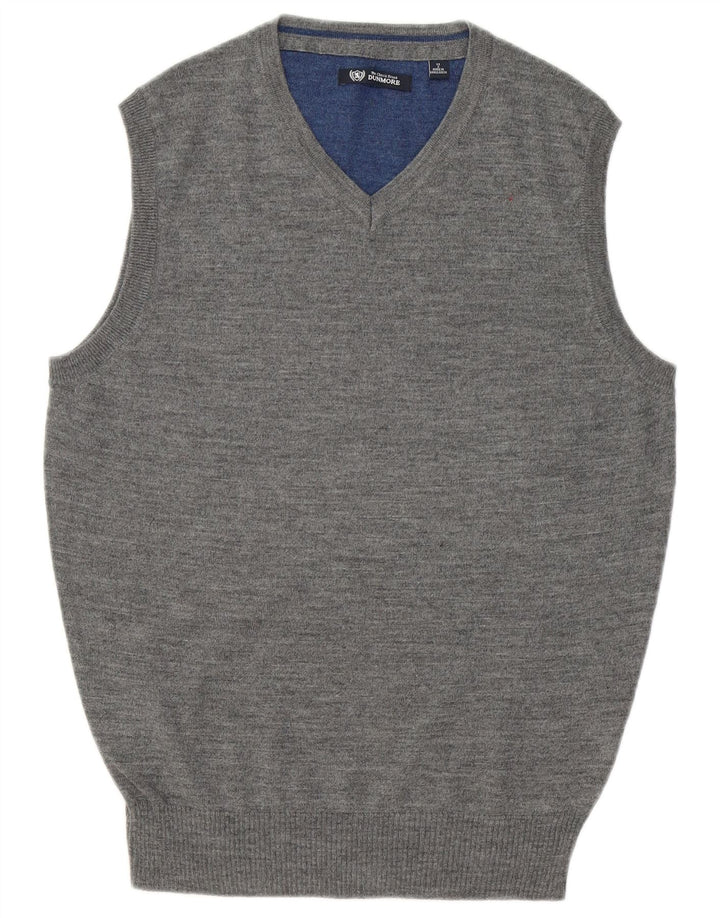 A.W.DUNMORE Mens Vest Tank Top Small Grey Wool
