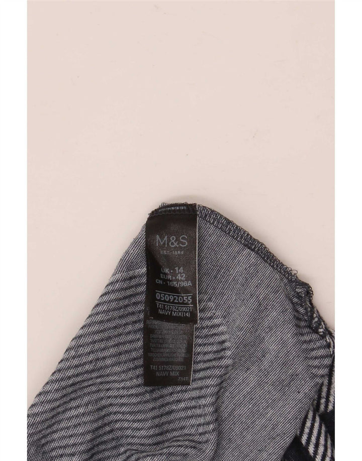 Marks & Spencer Top pentru femei cu mâneci 3/4 UK 14 mare bleumarin cu buline