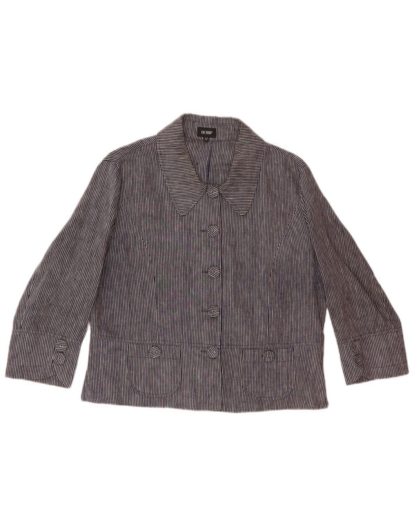 Jachetă Hobbs pentru femei, cu 5 nasturi, UK 12 Medium, bleumarin, cu dungi