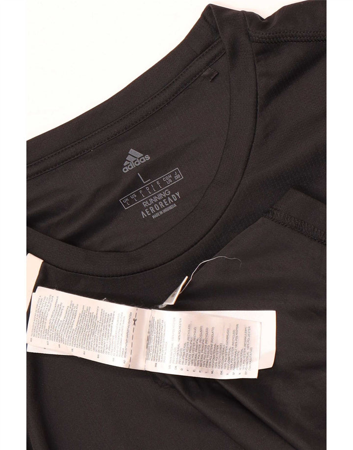 Tricou pentru bărbați Adidas Aeroready Top mare din poliester negru